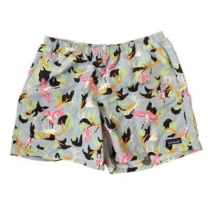 Patagonia Baggies Shorts Multifunctional Swim Trunks Mesh Lined Large Blue Birds